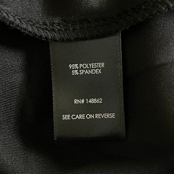 Torrid Fit & Flare Dress - Black Scuba Mini Zip Elbow Sleeve V Neck Plus 2X - Picture 12 of 12